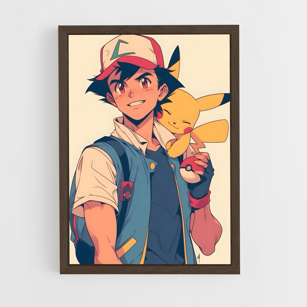 Poster Ash et Pikachu en Mission – affiche Pokemon (vue 5)